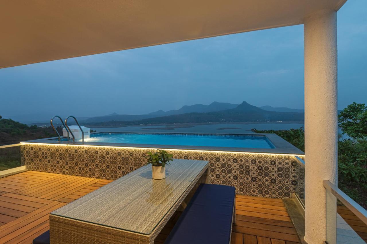Saffronstays Kaia Waters By Kosha Villas, Pawna - Greek Style Villa With Panoramic View Of Pawna Lake Kolvan Kültér fotó